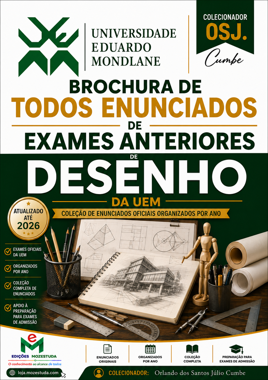 Brochura de Exames de Desenho da UEM (Todos Enunciados)
