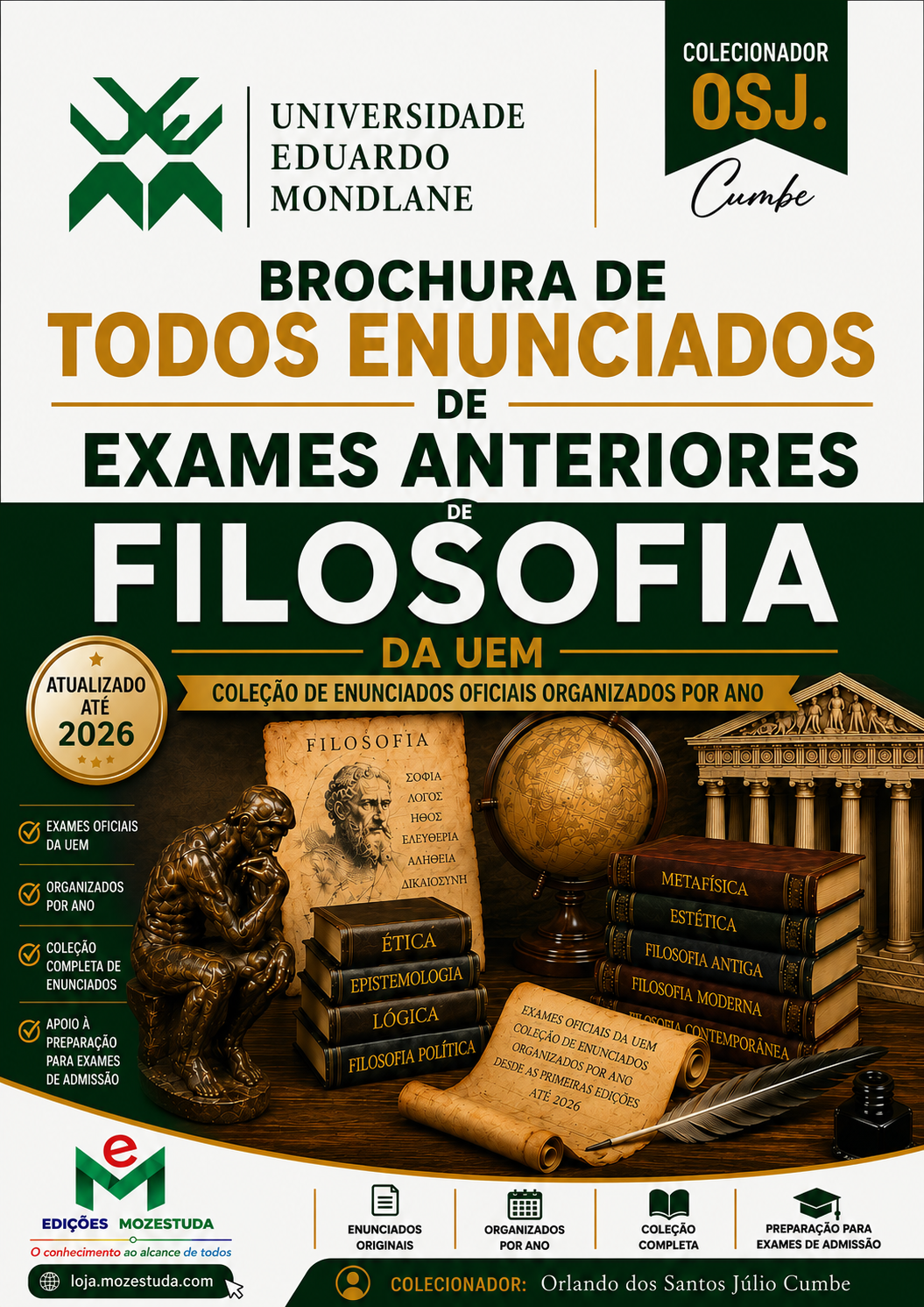 Brochura de Exames de Filosofia da UEM (Todos Enunciados dos anos Anteriores em PDF)