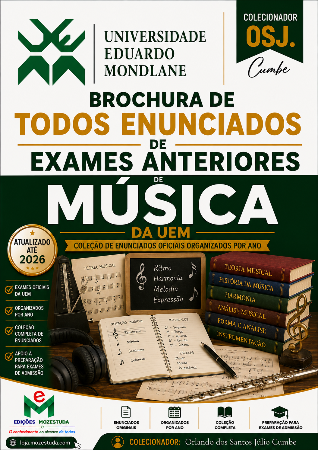 Brochura de Exames de Música da UEM (Todos Enunciados dos anos Anteriores em PDF)