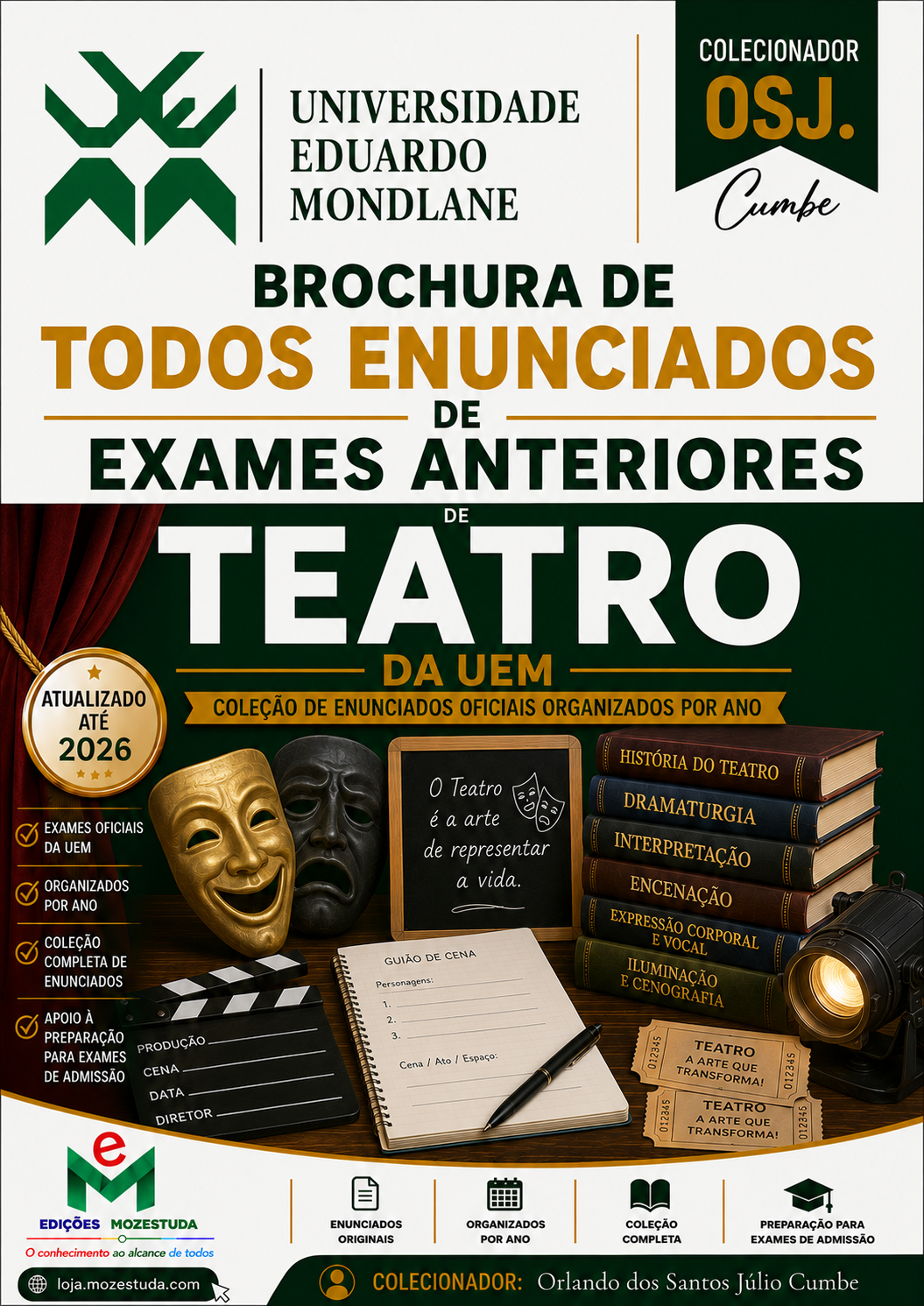 Brochura de Exames de Teatro da UEM (Todos Enunciados dos anos Anteriores em PDF)