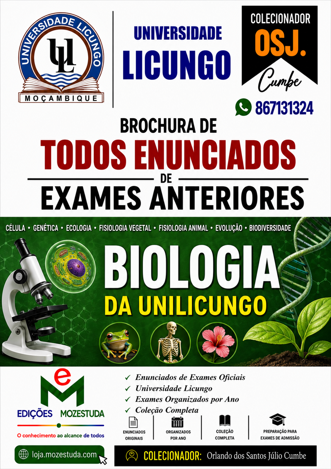 Brochura de Exames de Biologia da UniLicungo (Todos Enunciados)