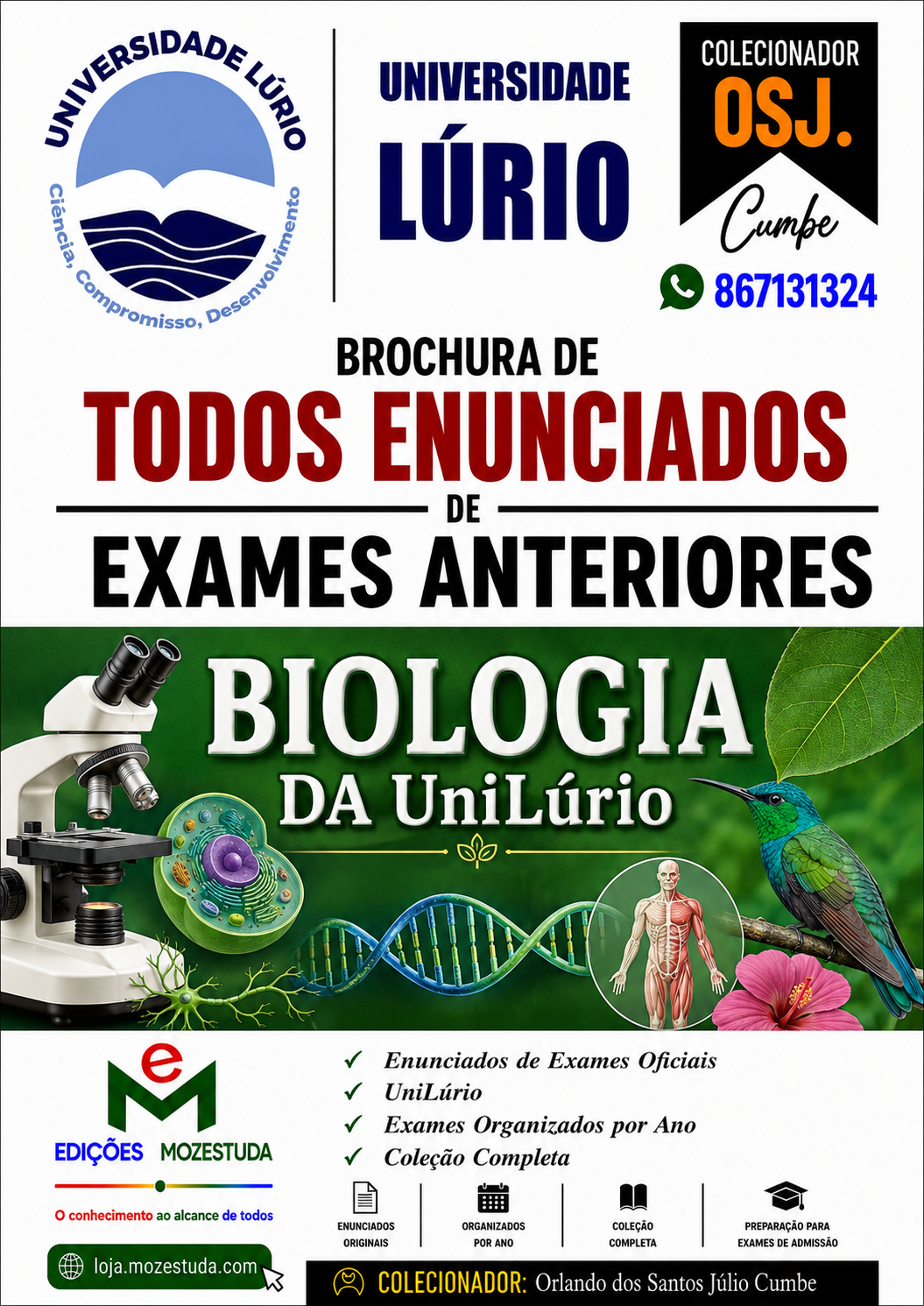 Brochura de Exames de Biologia da UniLurio (Todos Enunciados)