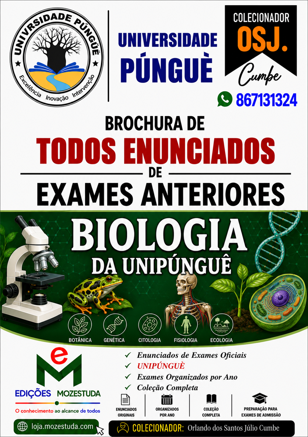 Brochura de Exames de Biologia da UniPungue (Todos Enunciados)