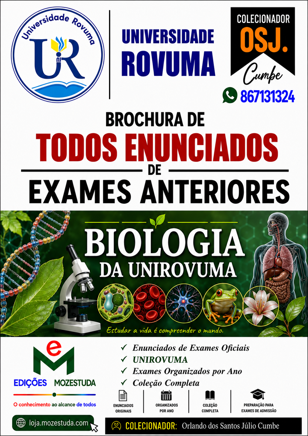 Brochura de Exames de Biologia da UniRovuma (Todos Enunciados)