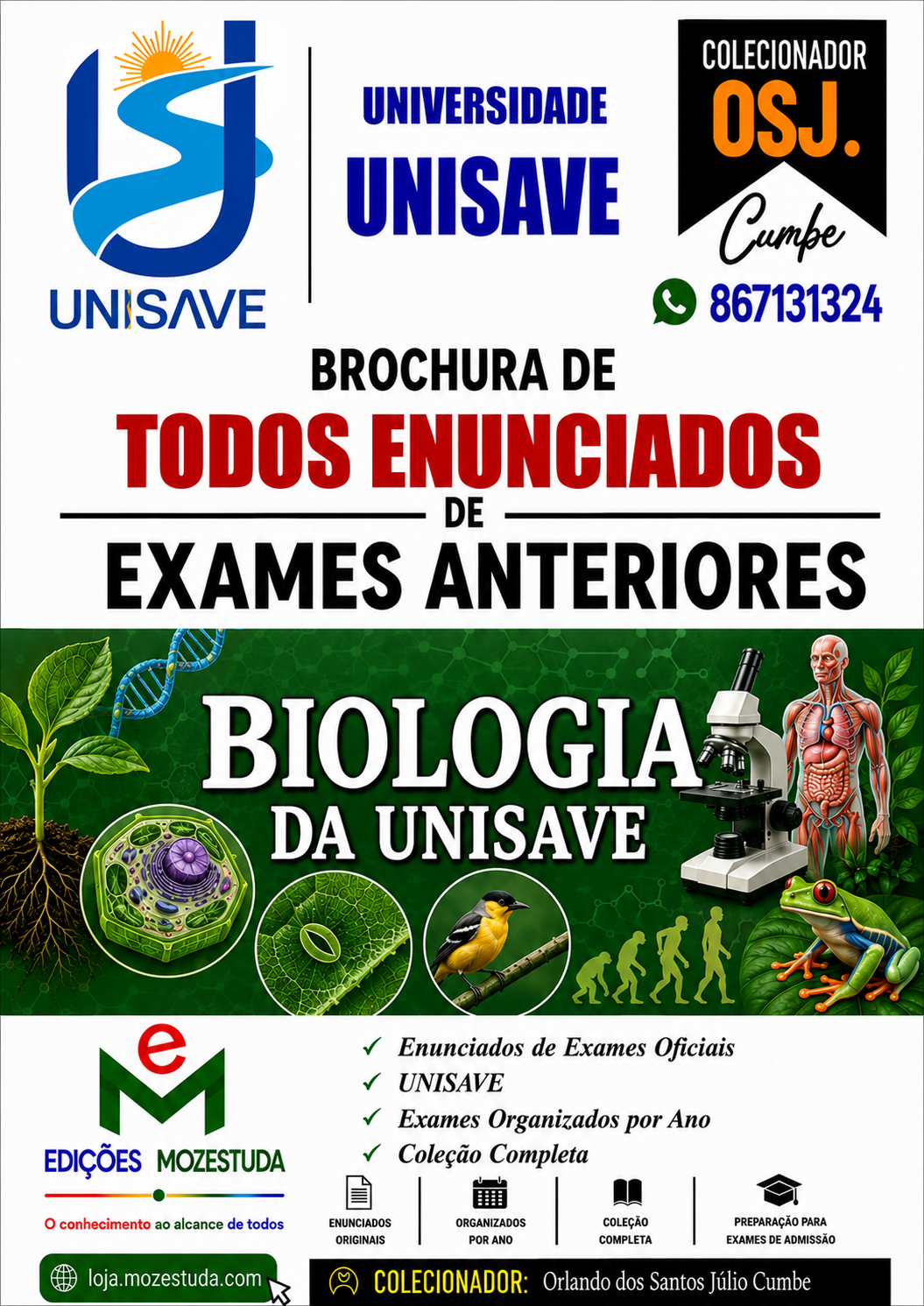 Brochura de Exames de Biologia da UniSave (Todos Enunciados)