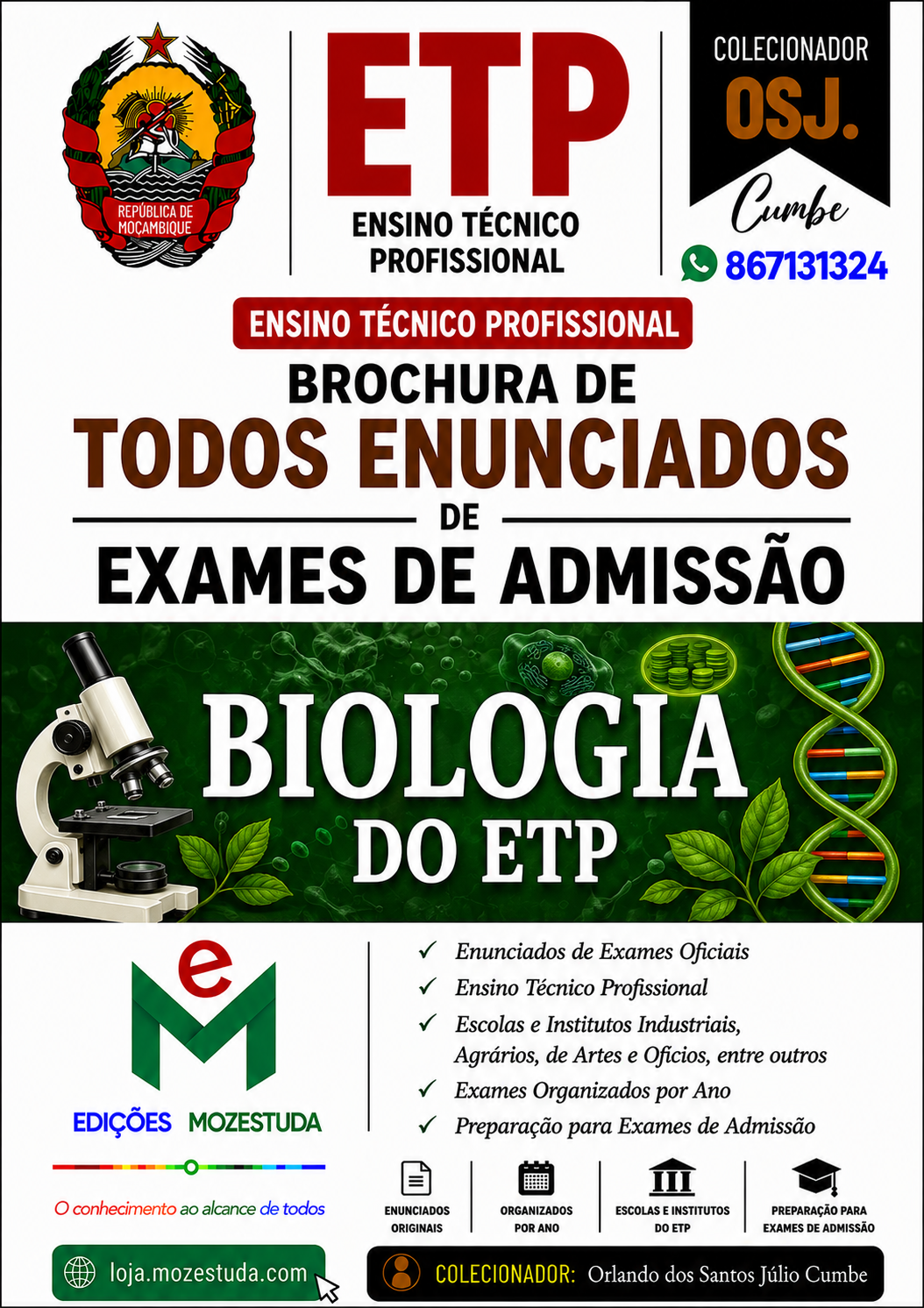 Brochura de Exames de Biologia do ETP (Todos os Enunciados)