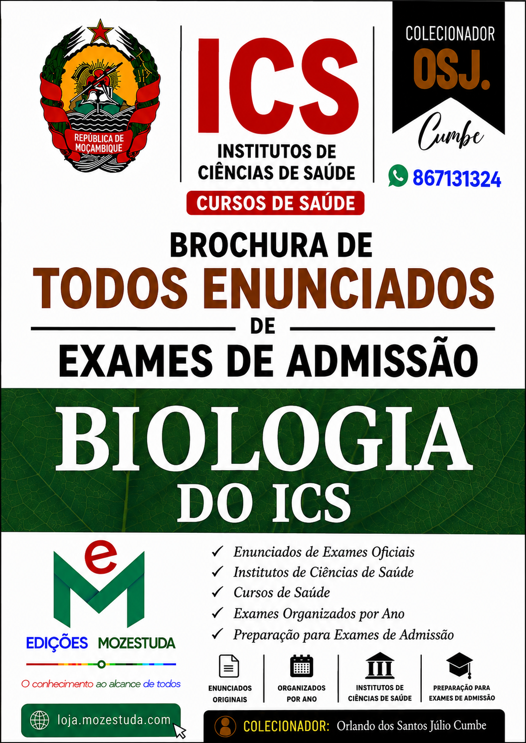 Brochura de Exames de Biologia do ICS (Todos Enunciados)