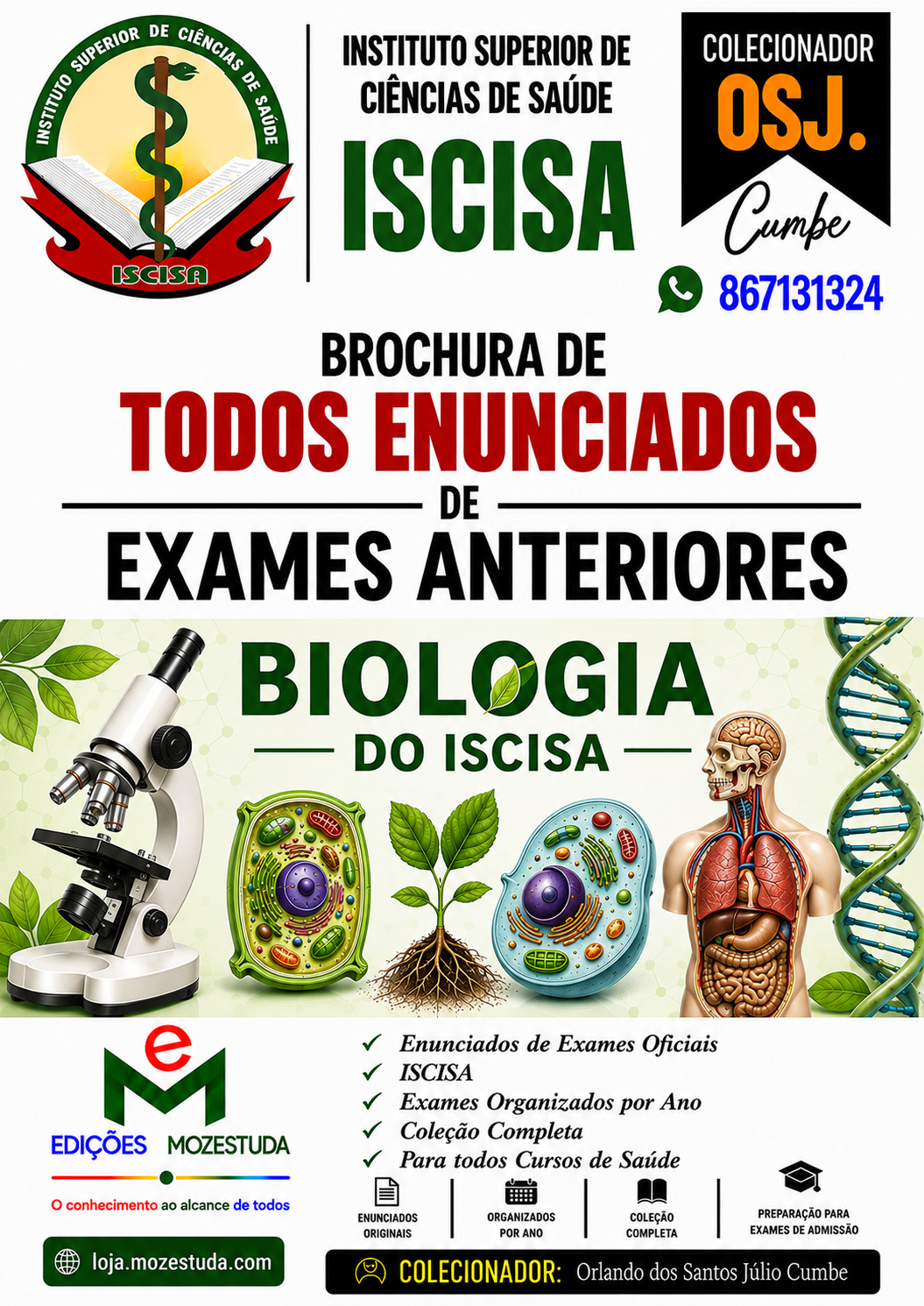 Brochura de Exames de Biologia do ISCISA (Todos Enunciados)