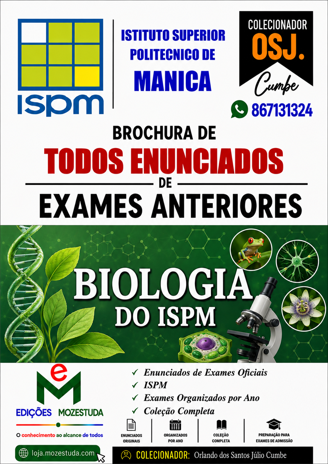 Brochura de Exames de Biologia do ISPM (Todos Enunciados)