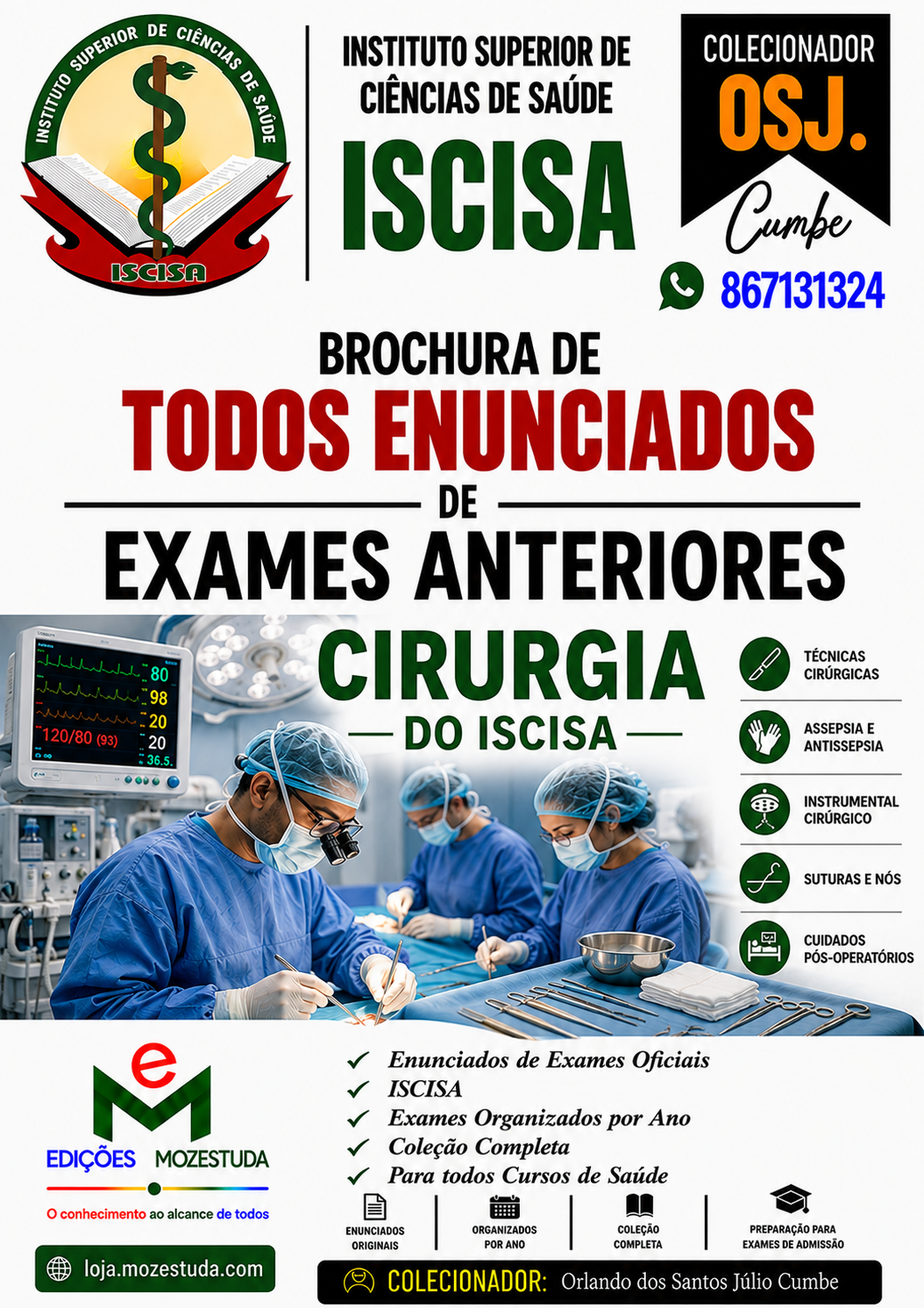Brochura de Exames de Cirurgia do ISCISA (Todos Enunciados)