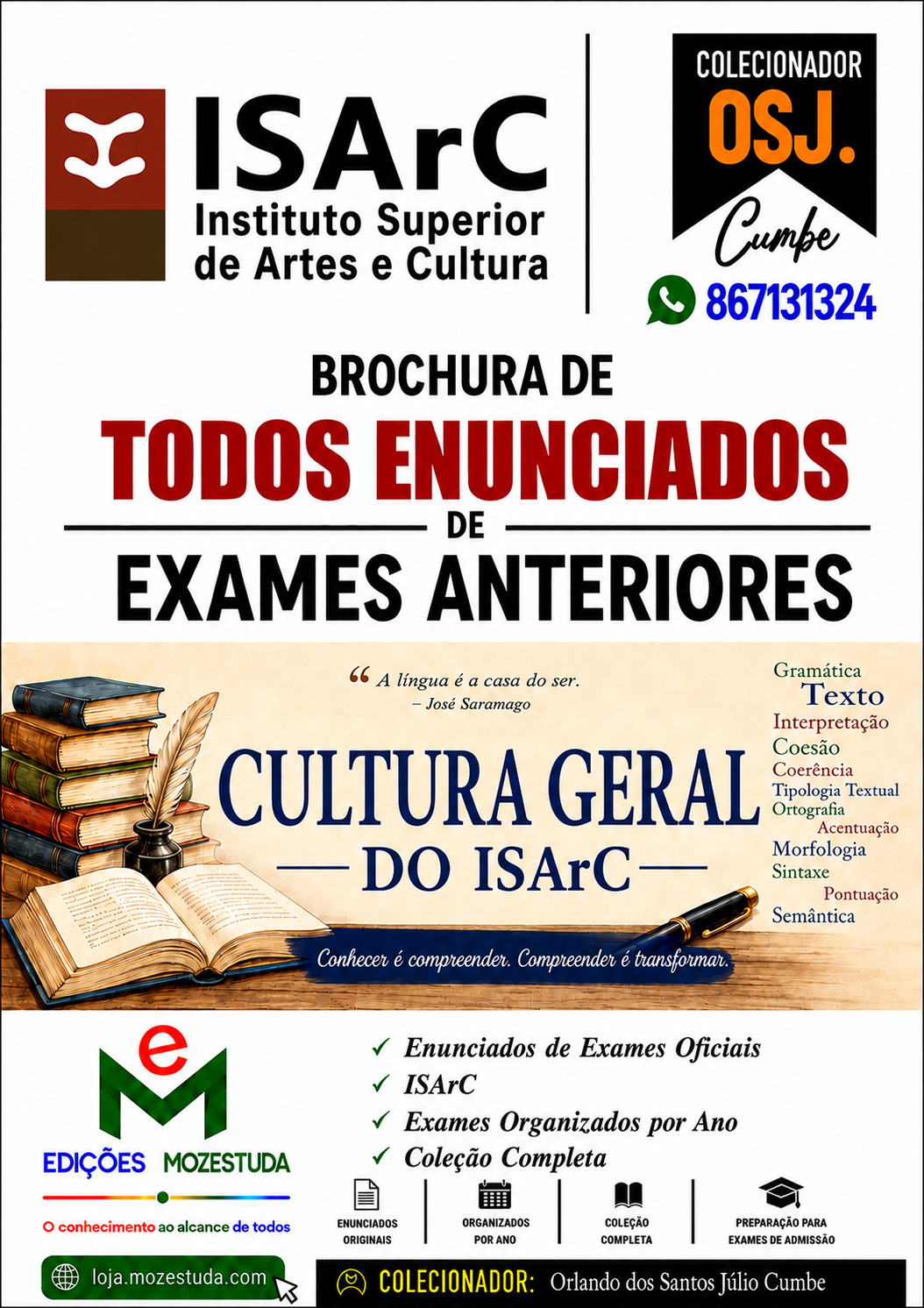 Brochura de Exames de Cultura Geral do ISArC (Todos Enunciados)