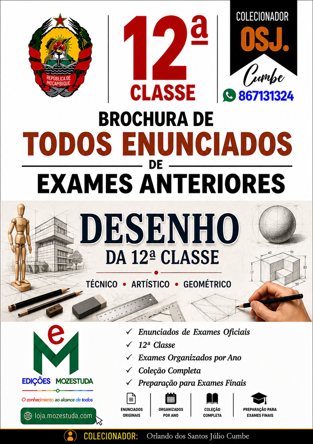 Brochura de Exames de Desenho da 12ª classe (Todos Enunciados)