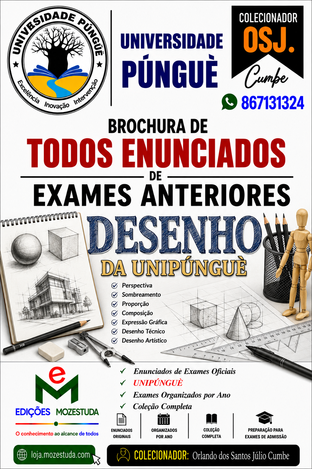 Brochura de Exames de Desenho da UniPungue (Todos Enunciados)