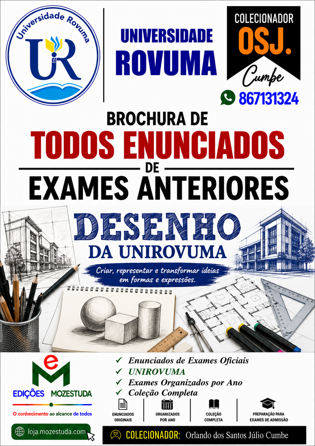 Brochura de Exames de Desenho da UniRovuma (Todos Enunciados)