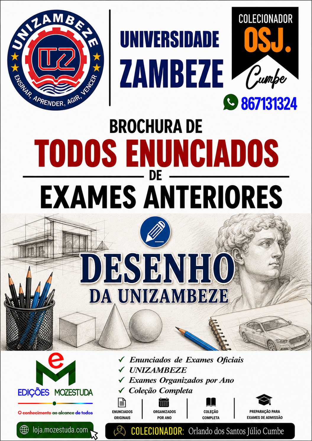 Brochura de Exames de Desenho da UniZambeze (Todos Enunciados)