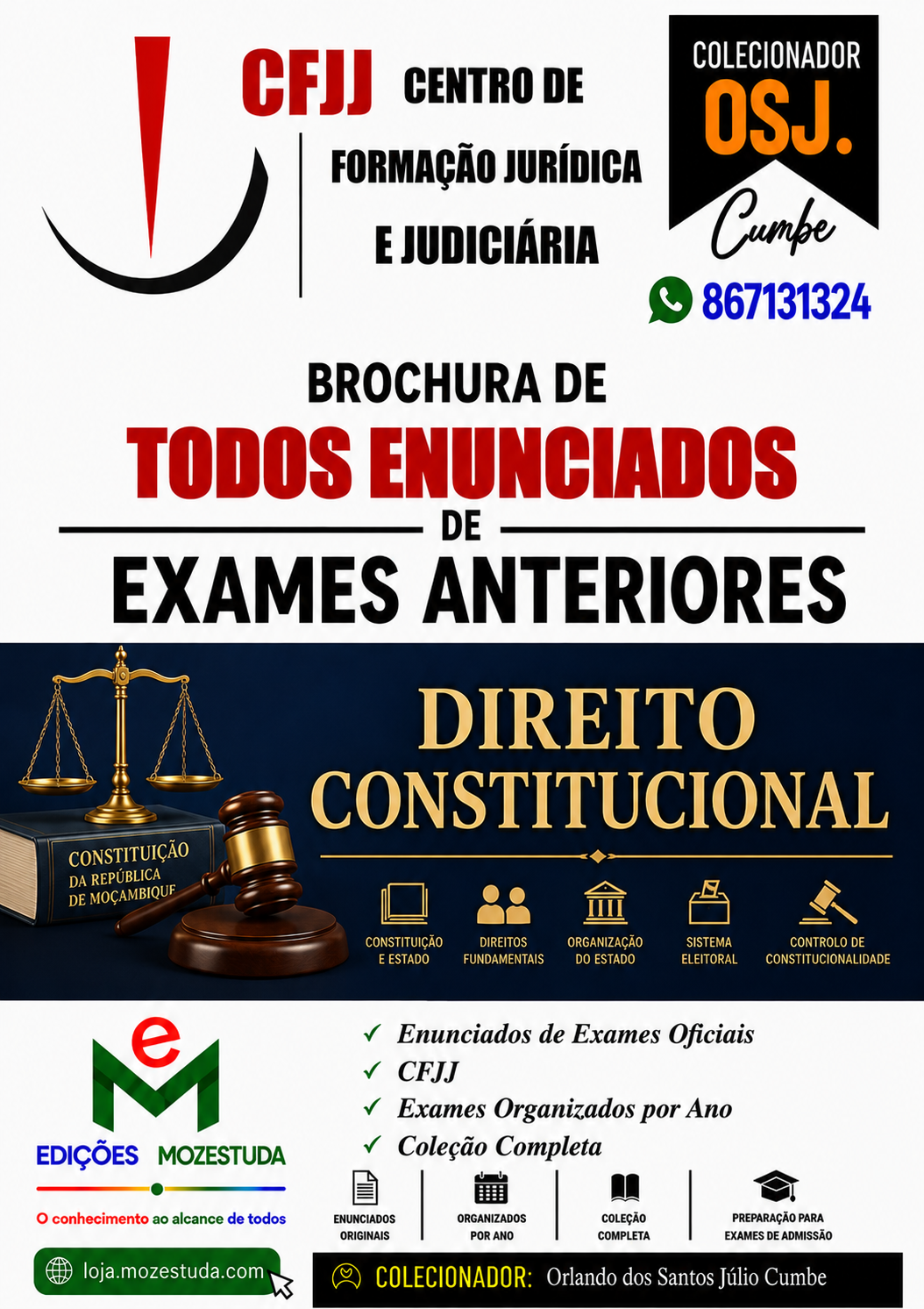 Brochura de Exames de Direito Constitucional do CFJJ (Todos Enunciados)