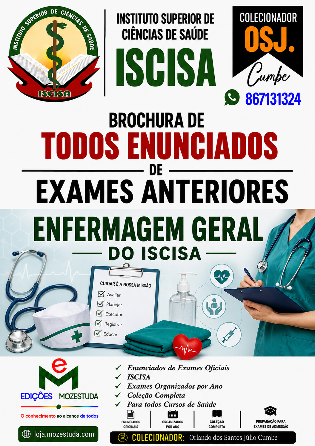 Brochura de Exames de Enfermagem Geral do ISCISA (Todos Enunciados)