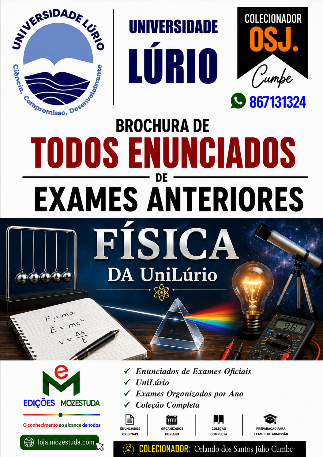 Brochura de Exames de Física da UniLurio (Todos Enunciados)
