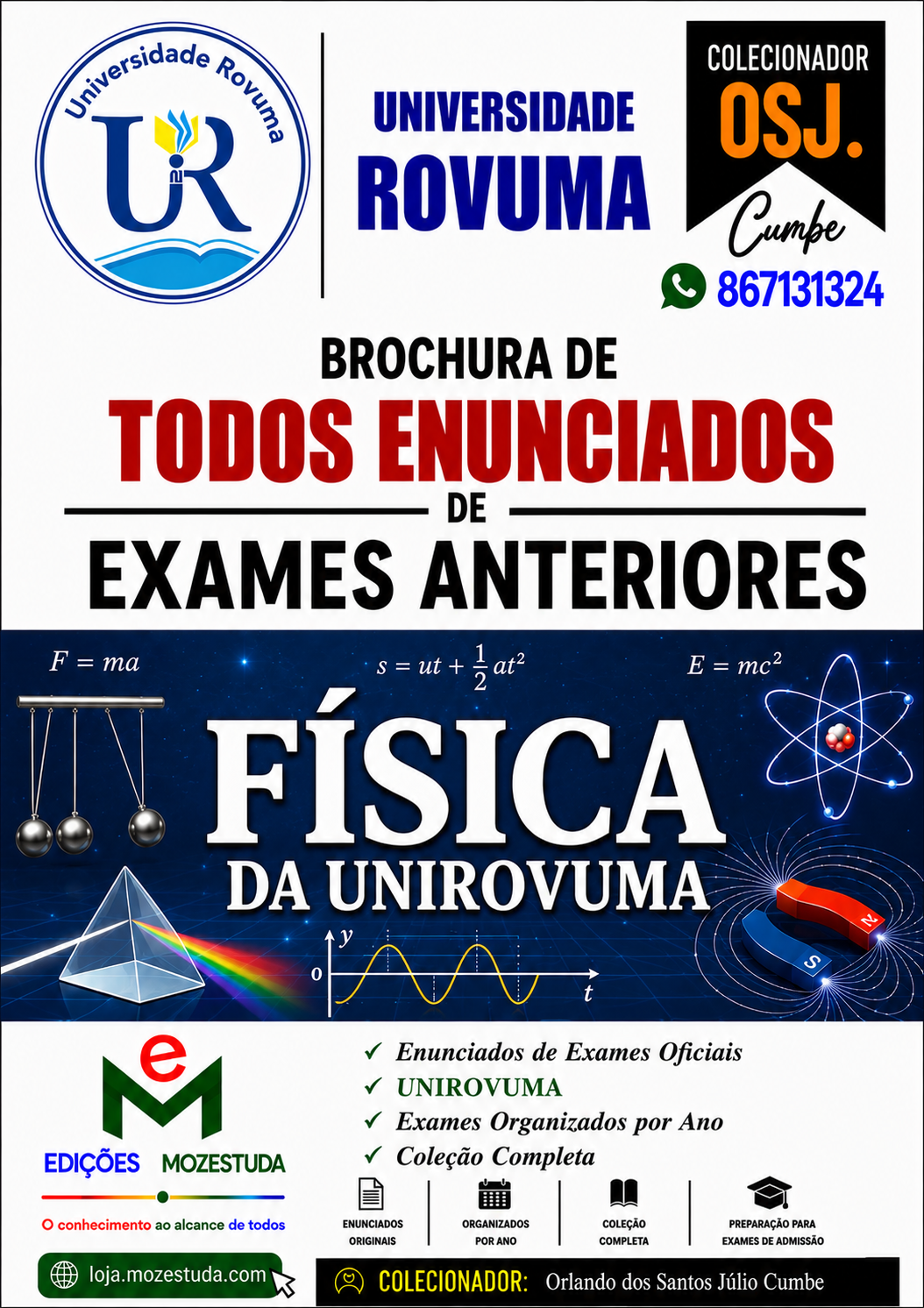 Brochura de Exames de Física da UniRovuma (Todos Enunciados)