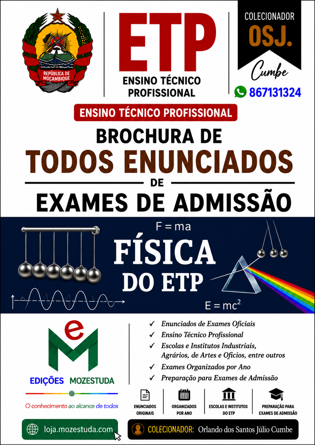 Brochura de Exames de Física do ETP (Todos os Enunciados)