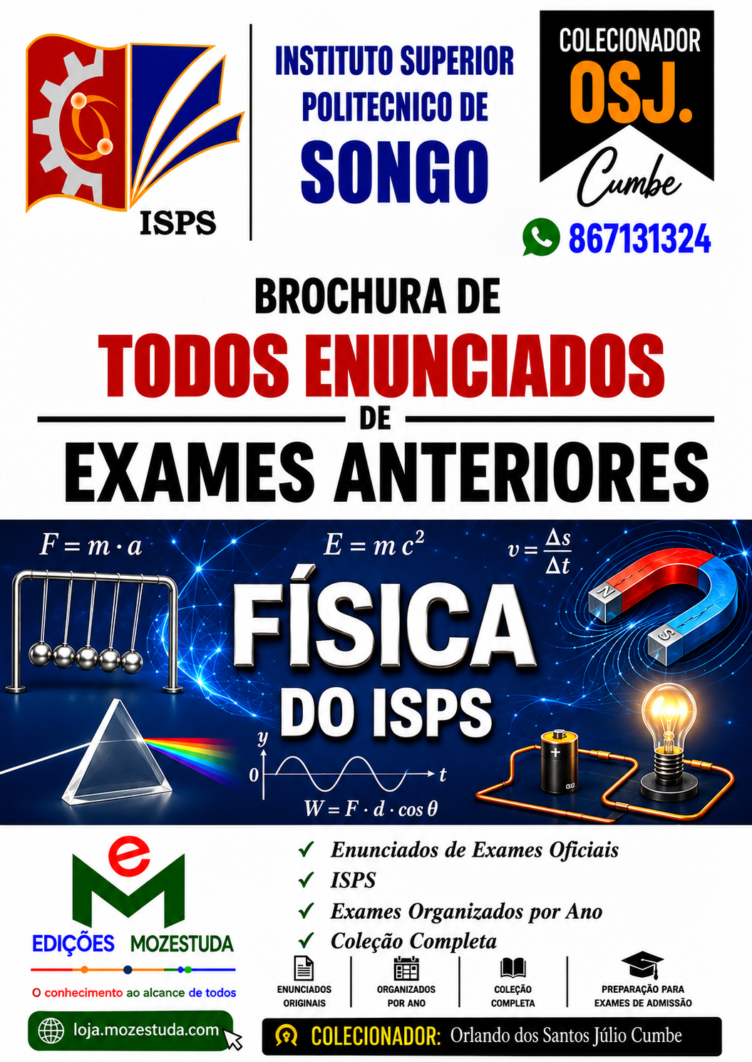 Brochura de Exames de Física do ISPSongo (Todos Enunciados)