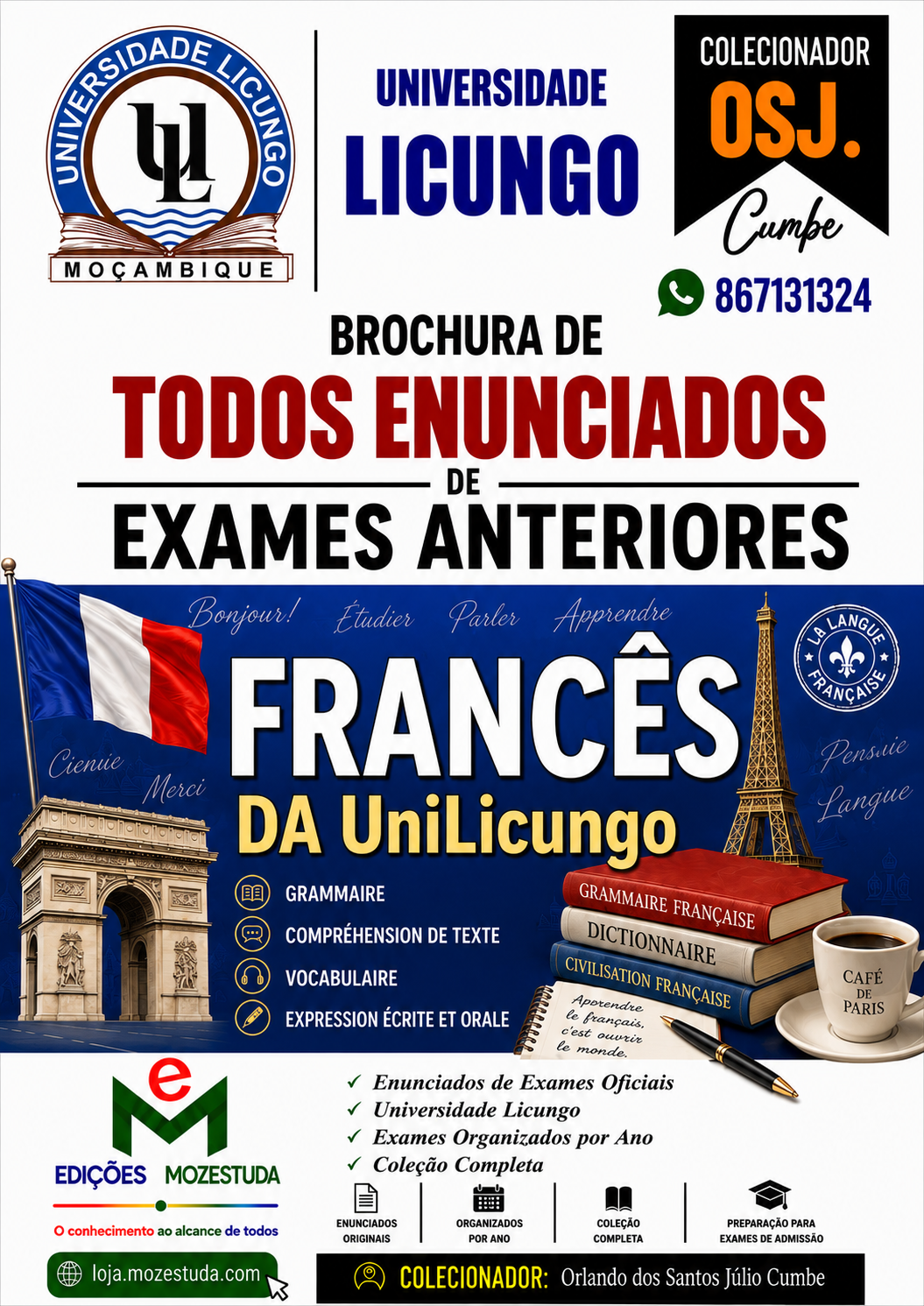 Brochura de Exames de Francês da UniPungue (Todos Enunciados)