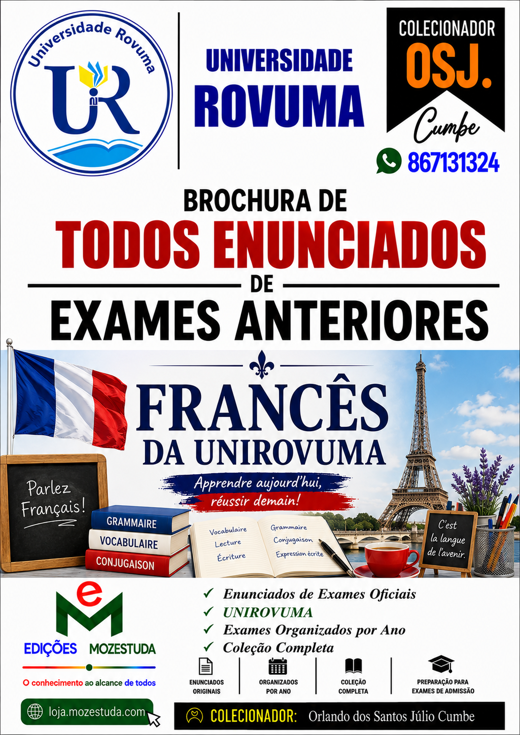 Brochura de Exames de Francês da UniRovuma (Todos Enunciados)
