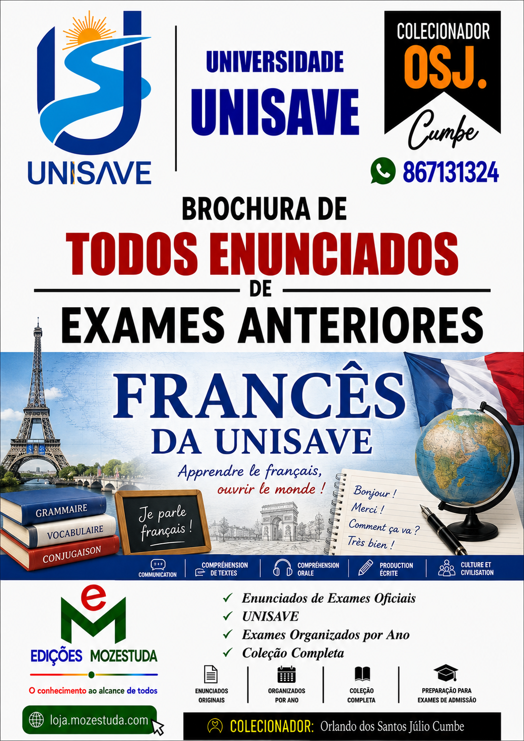 Brochura de Exames de Francês da UniSave (Todos Enunciados)