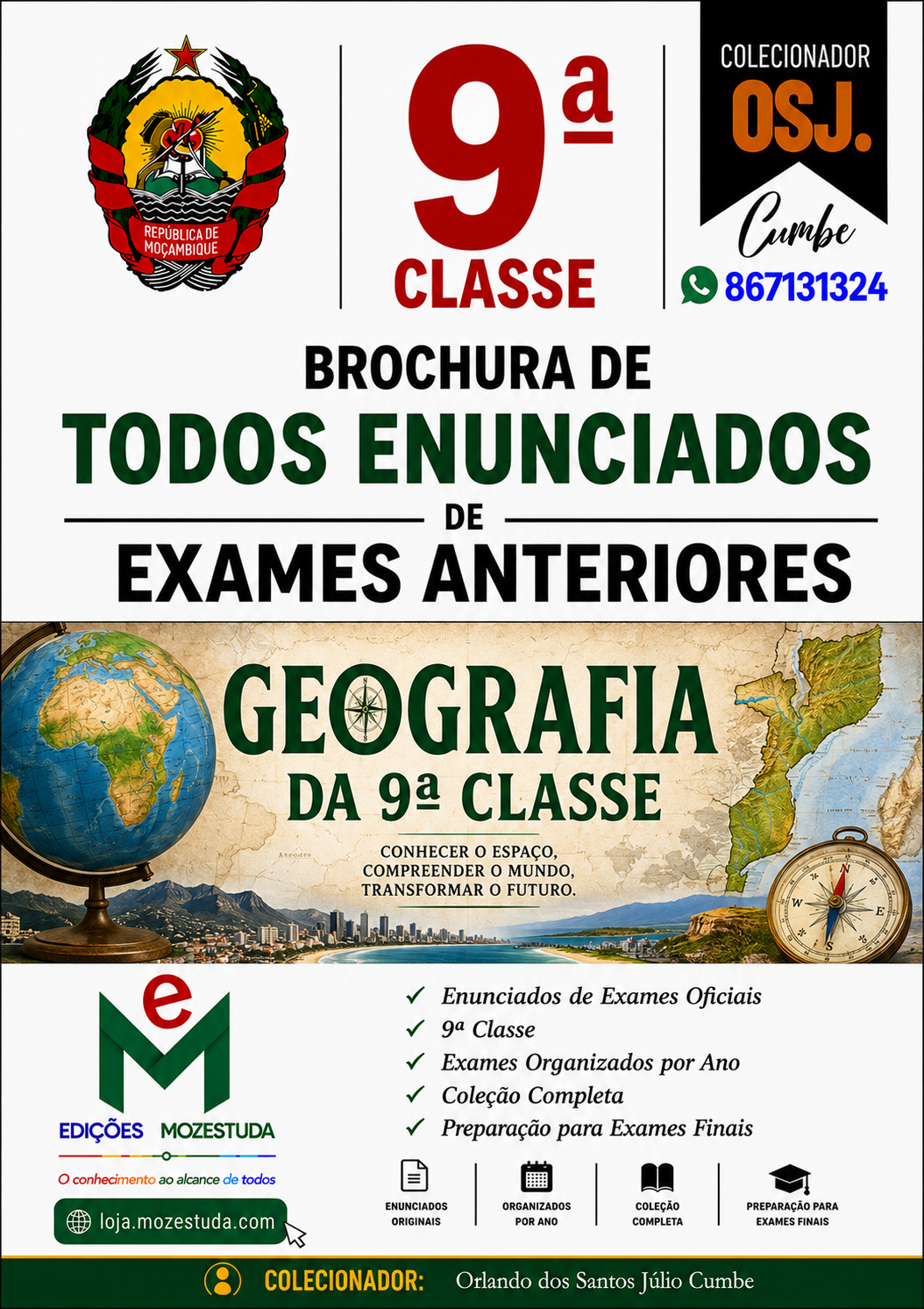 Brochura de Exames de Geografia da 9ª classe (Todos Enunciados)