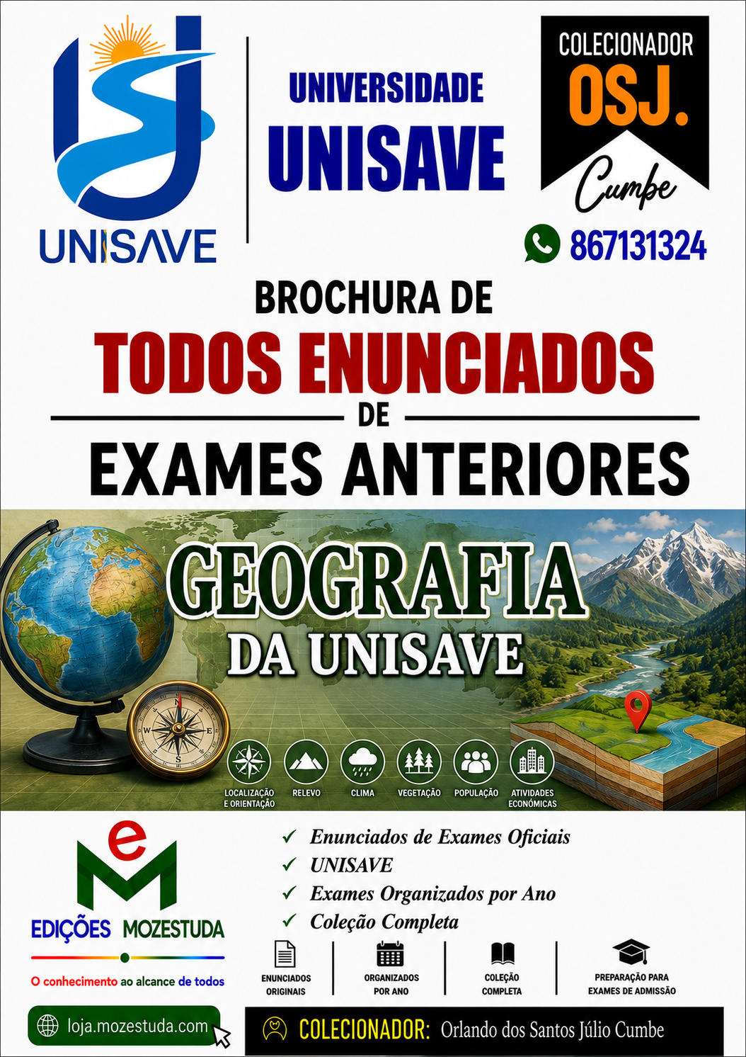 Brochura de Exames de Geografia da UniSave (Todos Enunciados)