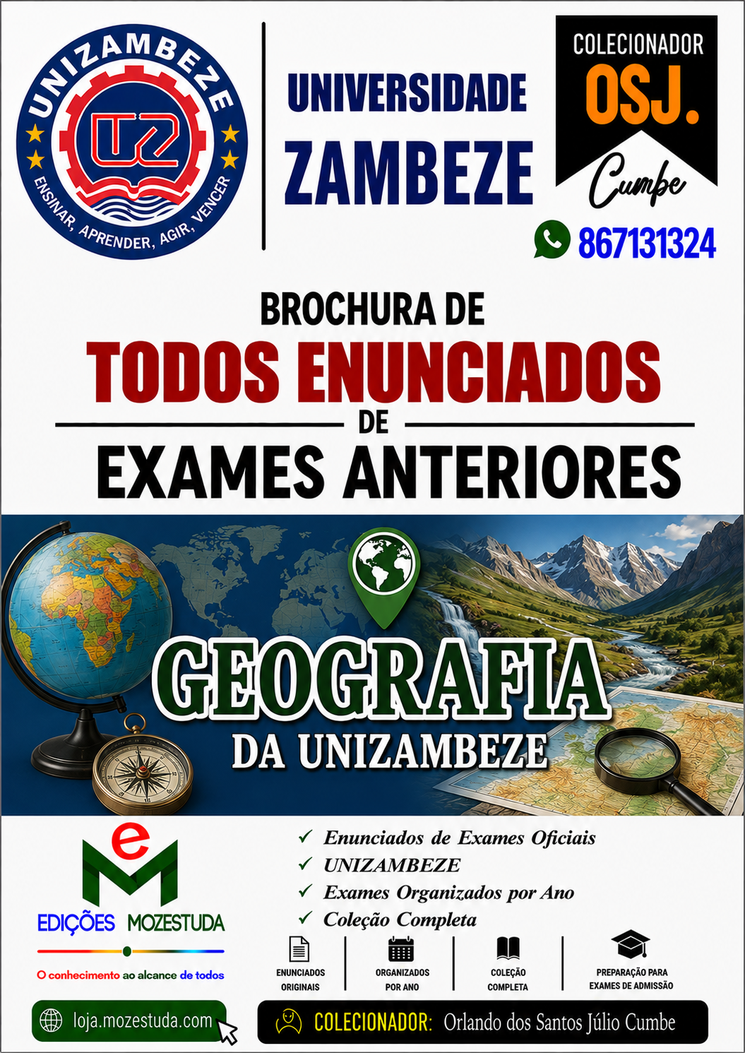 Brochura de Exames de Geografia da UniZambeze (Todos Enunciados)