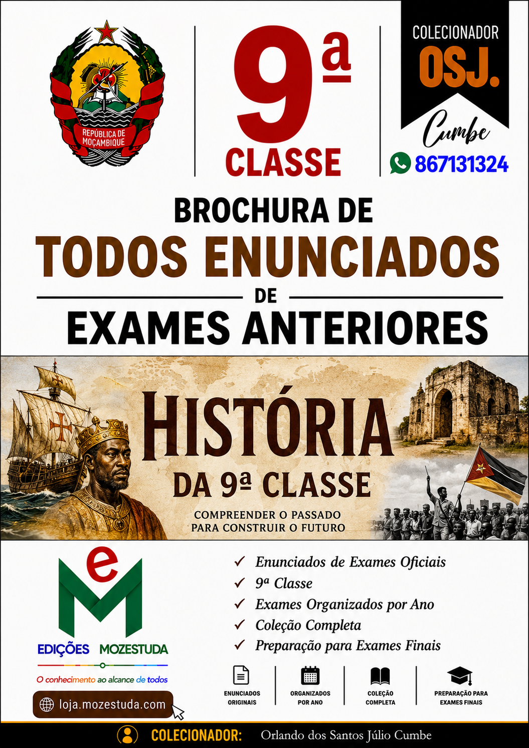 Brochura de Exames de História da 9ª classe (Todos Enunciados)