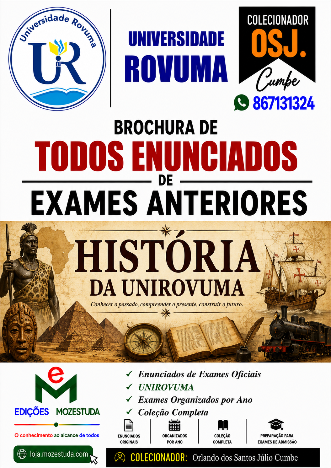 Brochura de Exames de História da UniRovuma (Todos Enunciados)
