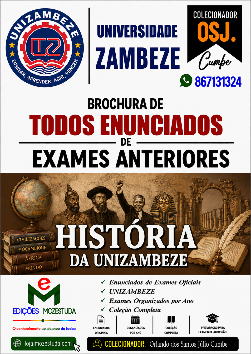 Brochura de Exames de História da UniZambeze (Todos Enunciados)