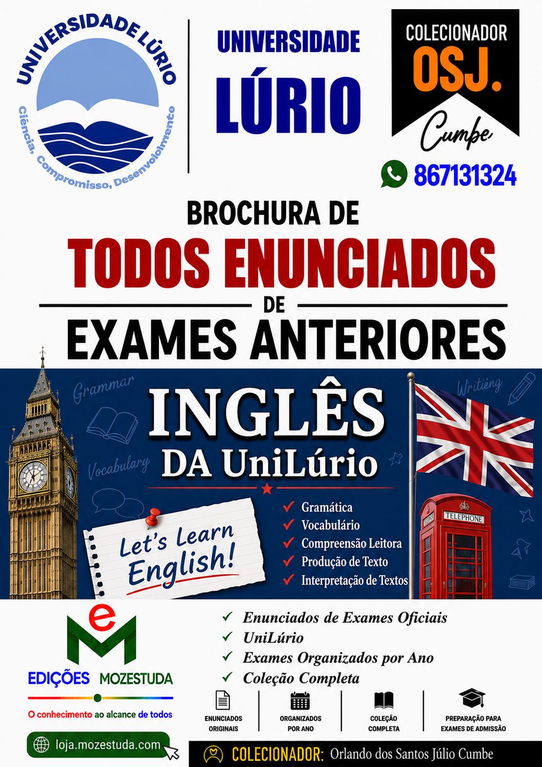 Brochura de Exames de Inglês da UniLurio (Todos Enunciados)