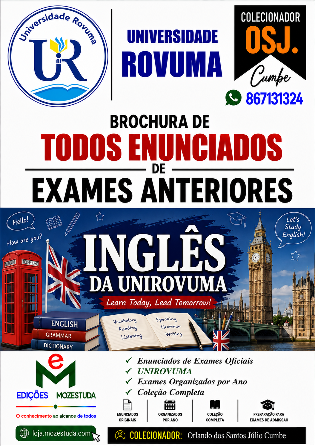 Brochura de Exames de Inglês da UniRovuma (Todos Enunciados)