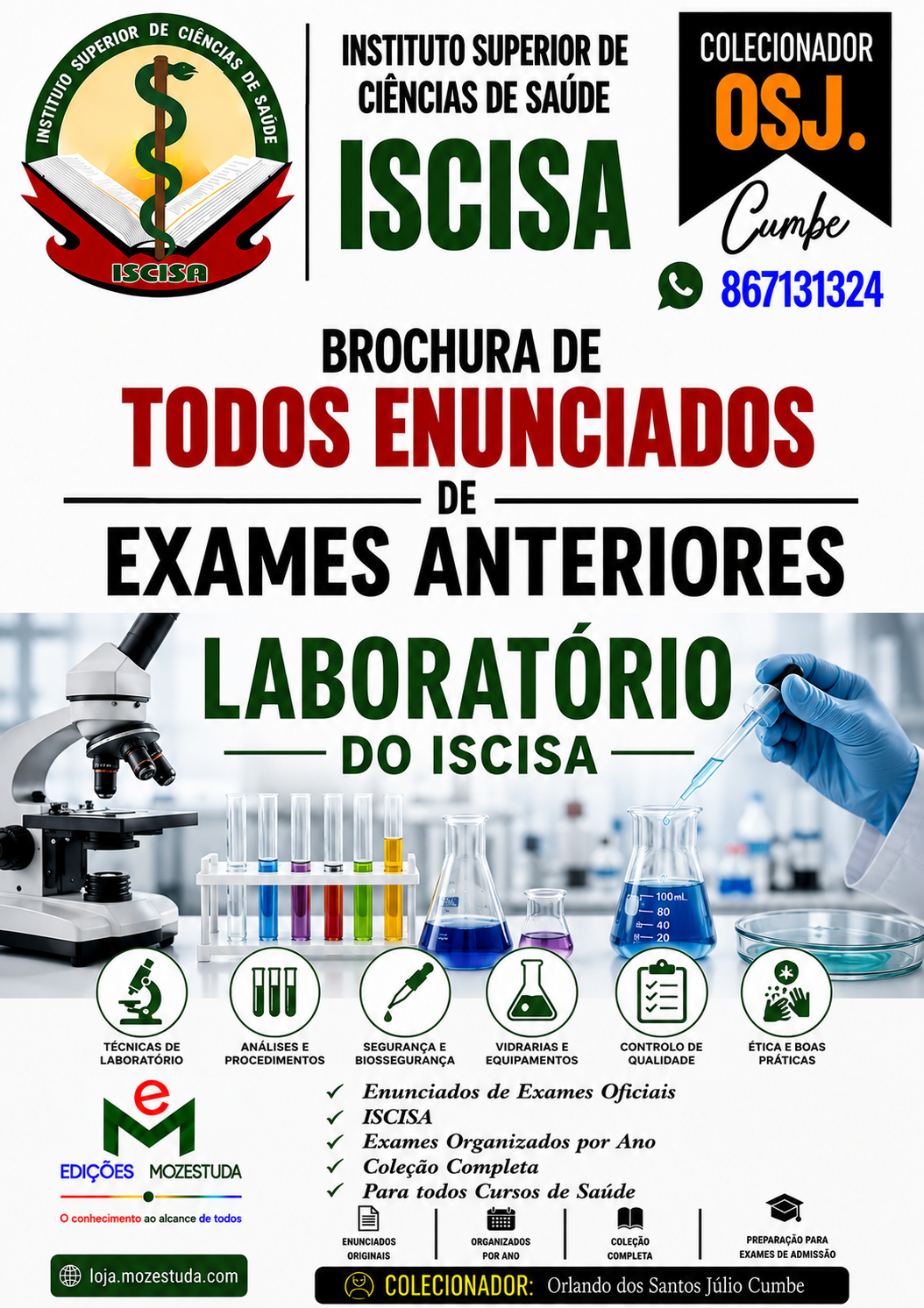 Brochura de Exames de Laboratório do ISCISA (Todos Enunciados)