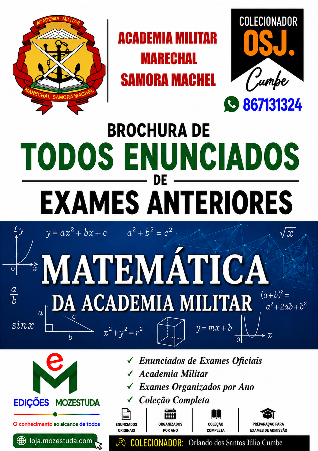 Brochura de Exames de Matemática da Academia Militar (Todos Enunciados)