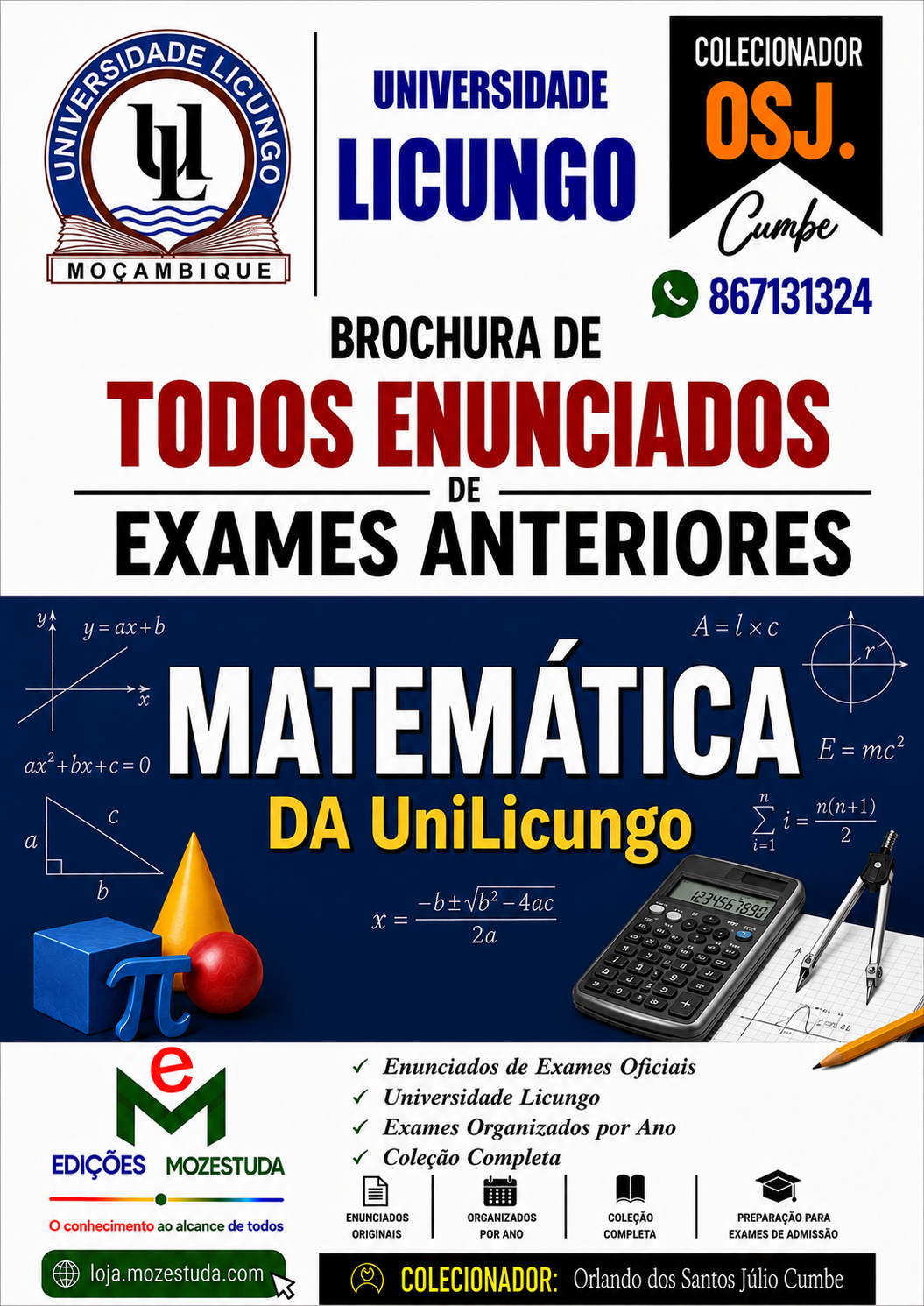 Brochura de Exames de Matemática da UniPungue (Todos Enunciados)