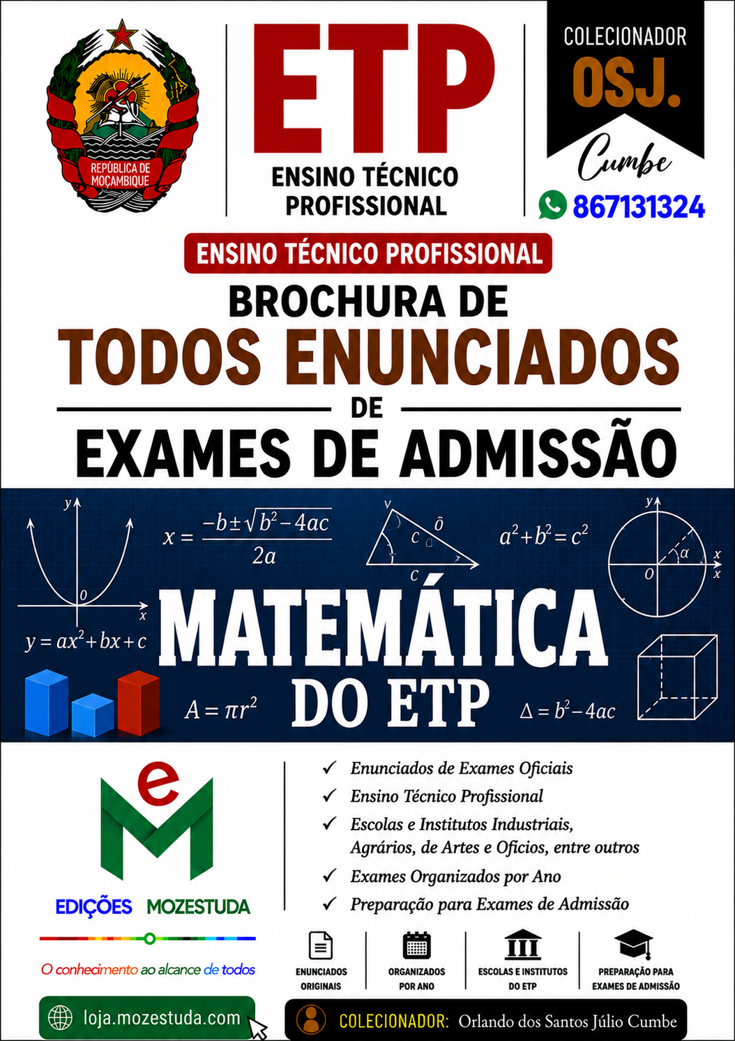 Brochura de Exames de Matemática do ETP (Todos os Enunciados)