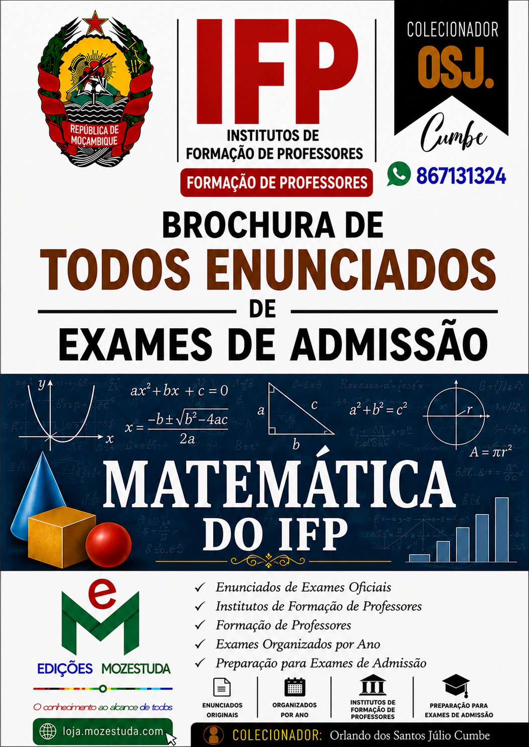 Brochura de Exames de Matemática dos IFP (Todos os Enunciados)