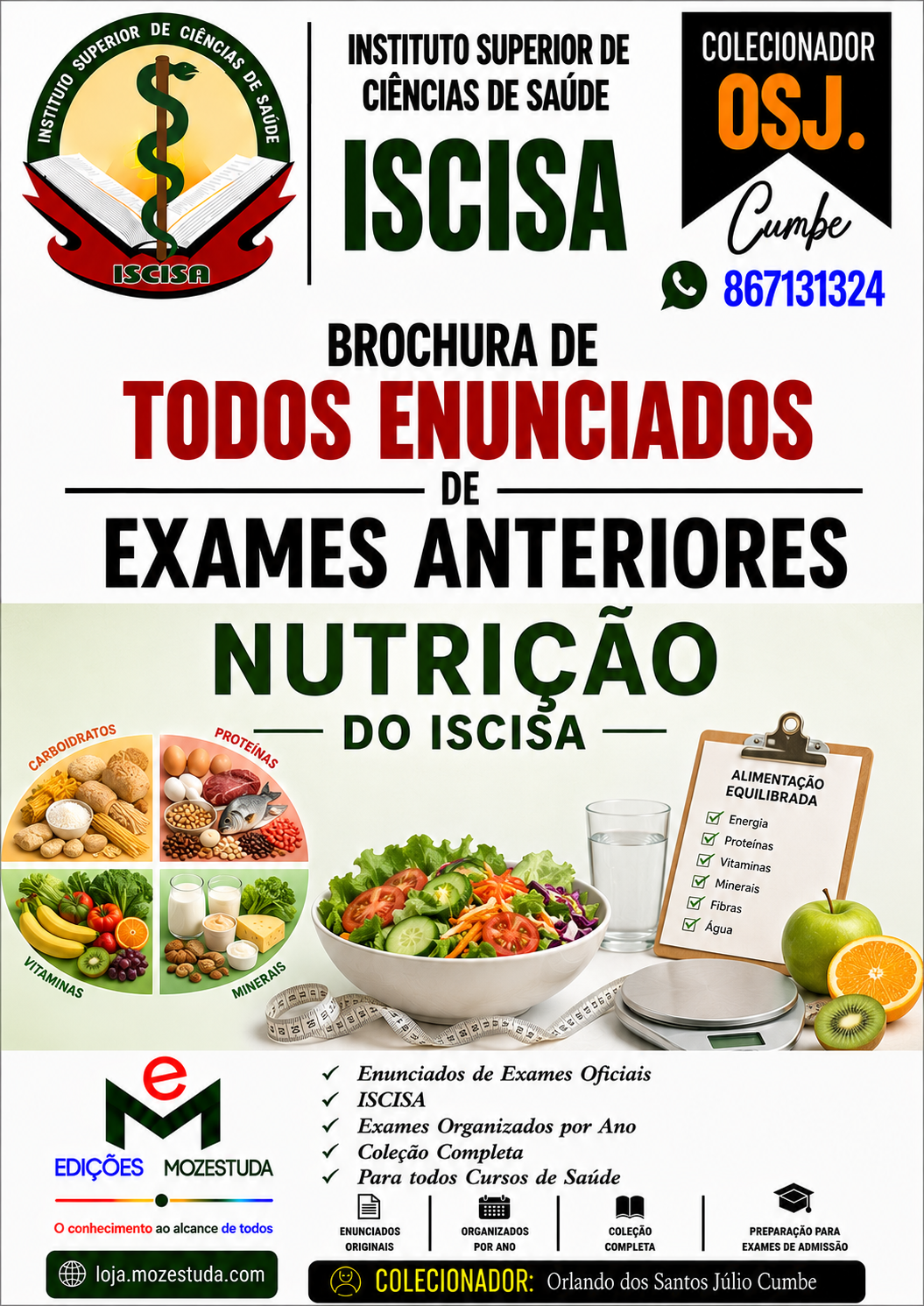 Brochura de Exames de Nutrição e Saúde Pública do ISCISA (Todos Enunciados)