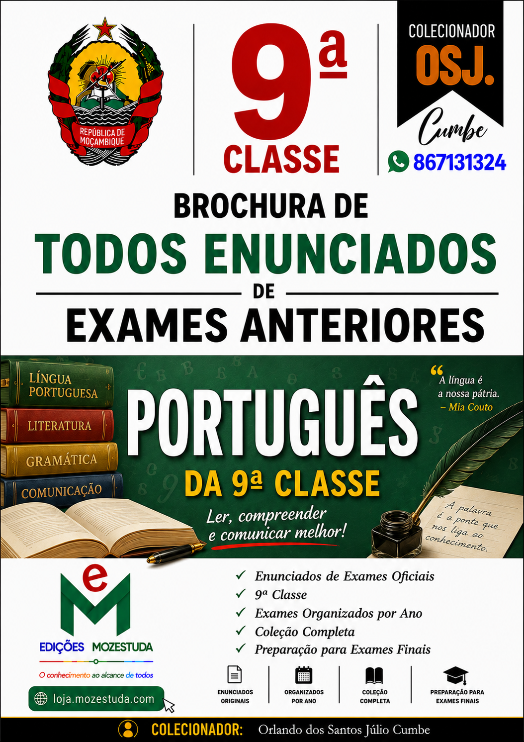 Brochura de Exames de Português da 9ª classe (Todos Enunciados)
