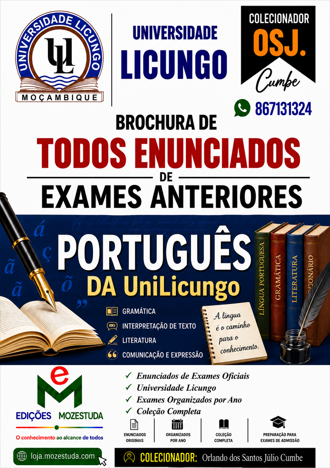 Brochura de Exames de Português da UniPungue (Todos Enunciados)
