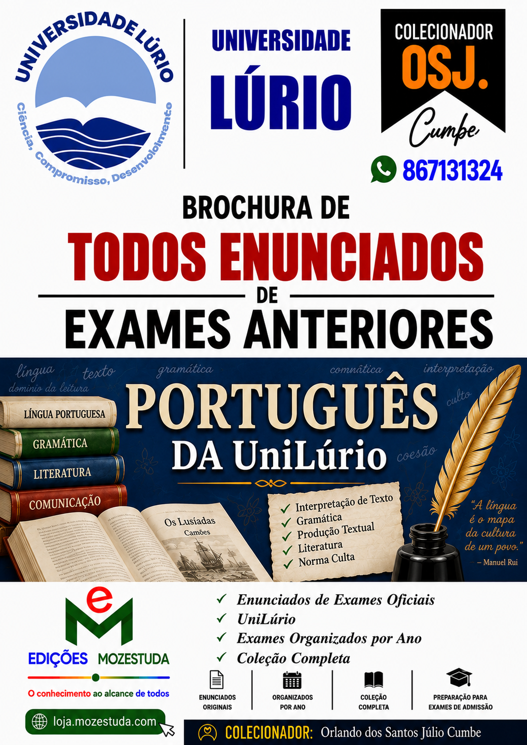 Brochura de Exames de Português da UniLurio (Todos Enunciados)
