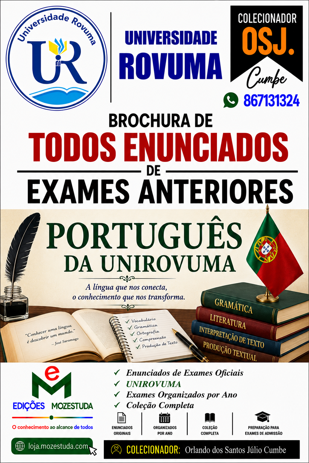 Brochura de Exames de Português da UniRovuma (Todos Enunciados)