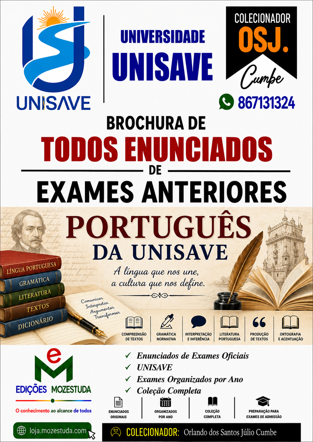 Brochura de Exames de Português da UniSave (Todos Enunciados)