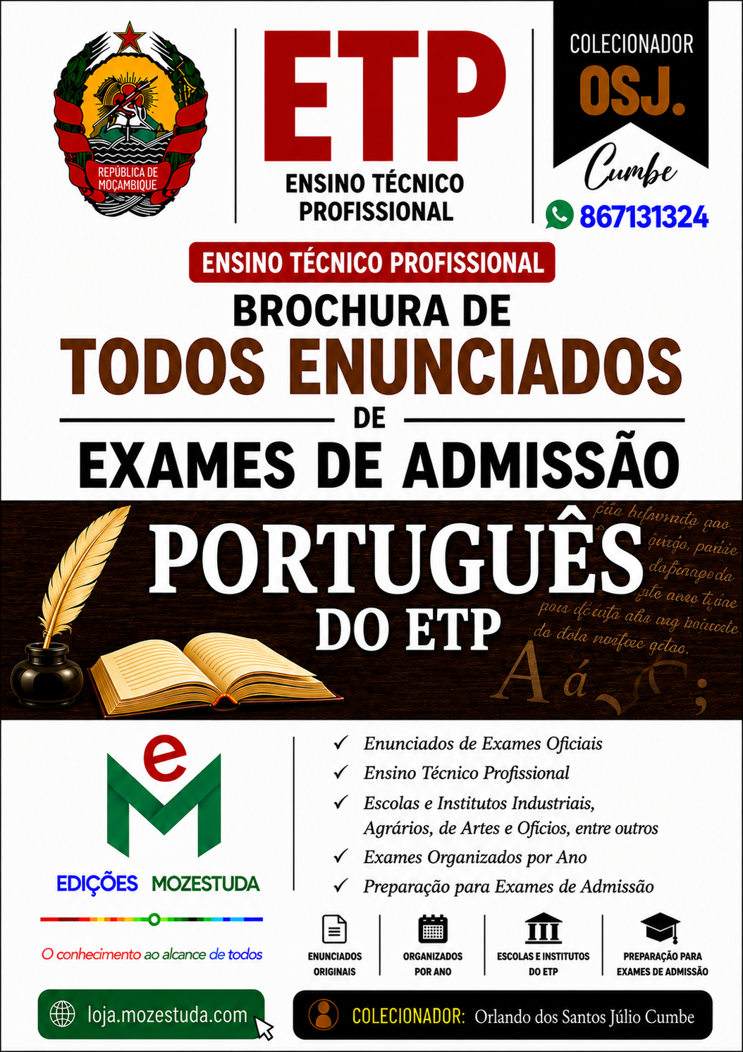 Brochura de Exames de Português do ETP (Todos os Enunciados)