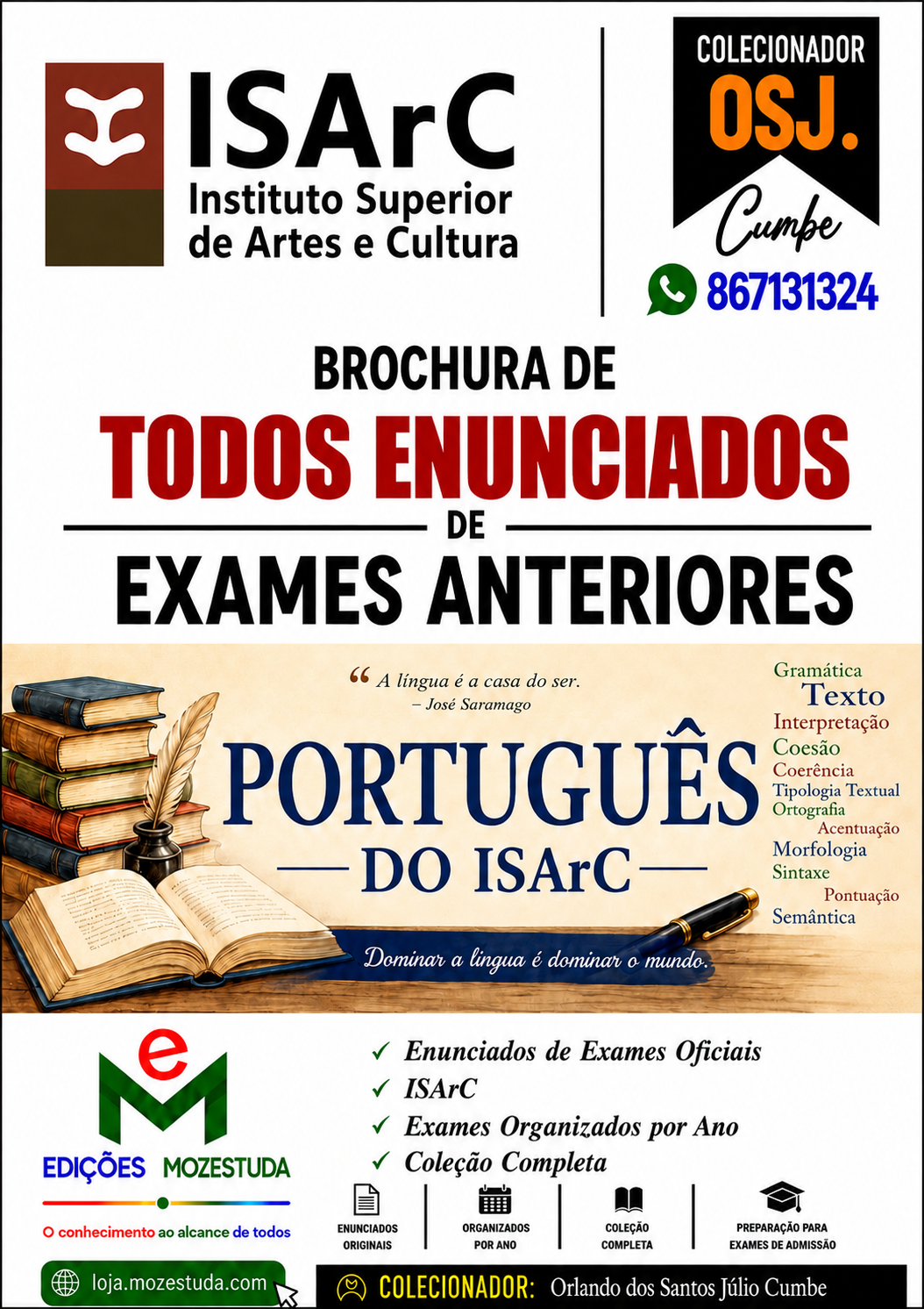 Brochura de Exames de Português do ISArC (Todos Enunciados)