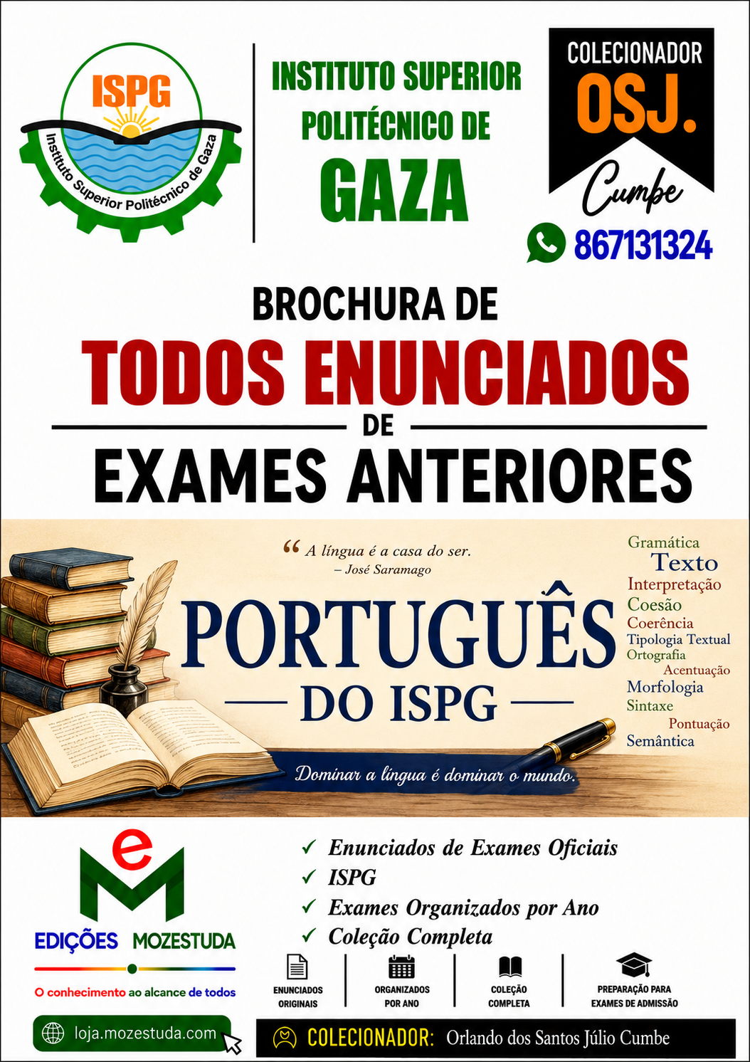 Brochura de Exames de Português do ISPG (Todos Enunciados)